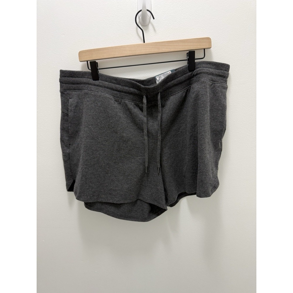 Tek Gear Womens Shorts XXL Gray Lined Athletic Running Drawstring NWT Pockets